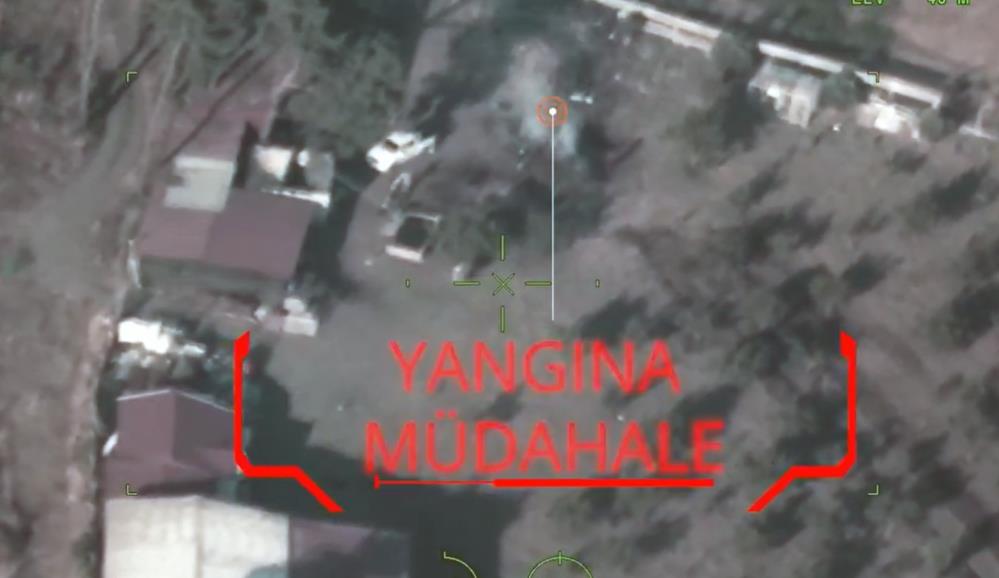 İHA yangını tespit etti, ekipler hızla müdahale etti