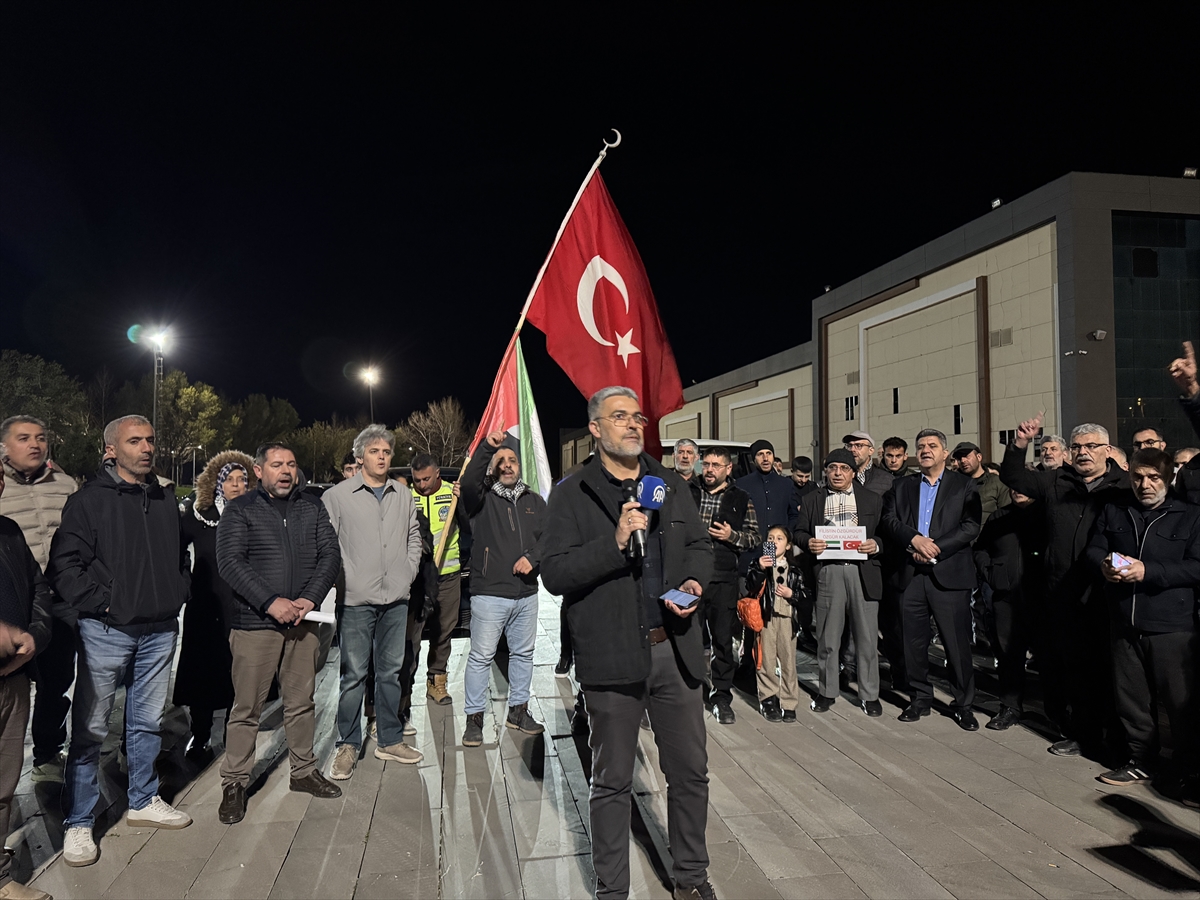 Malatya’da Filistinliler için “idam yasası” protestosu