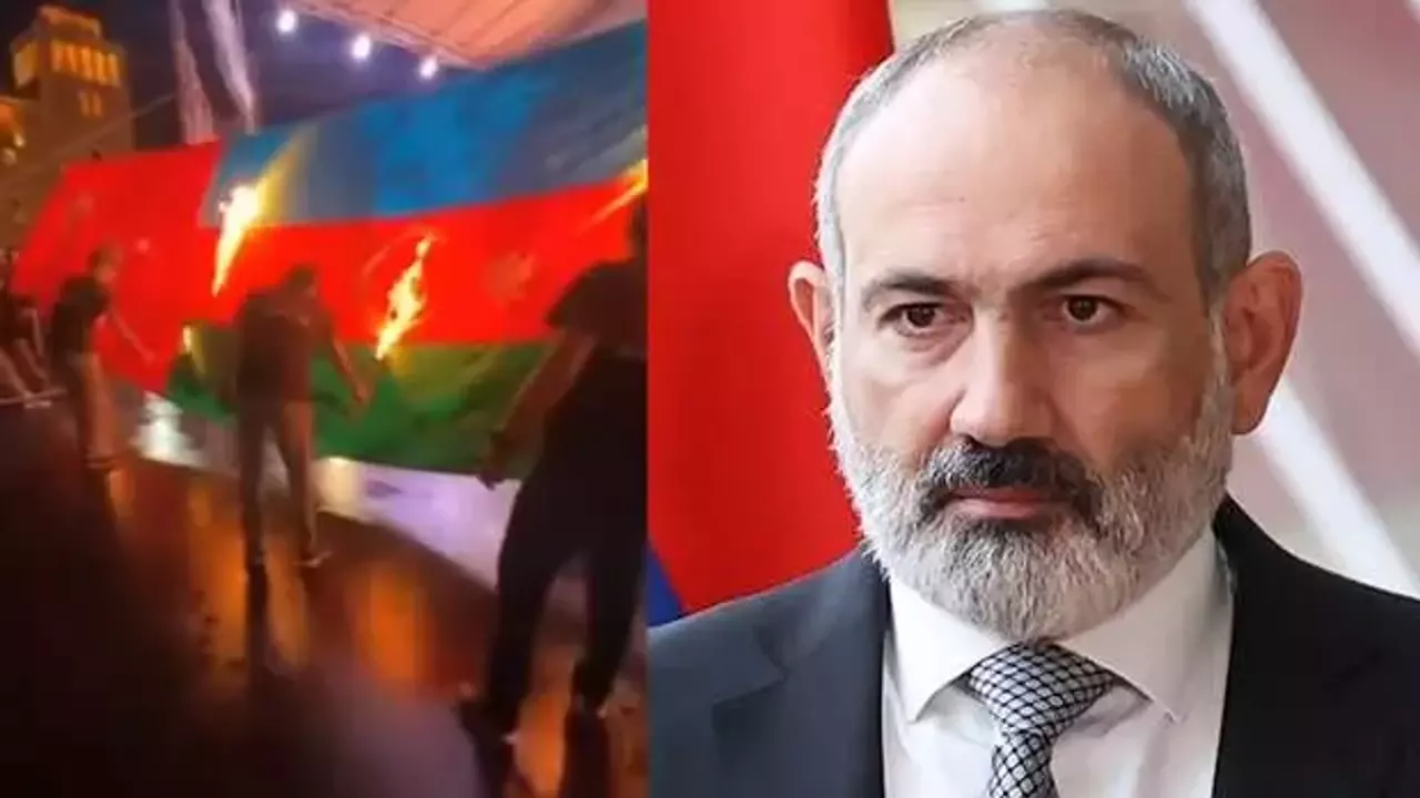 Erivan’da bayrak yakma sonrası Paşinyan’dan çarpıcı tepki