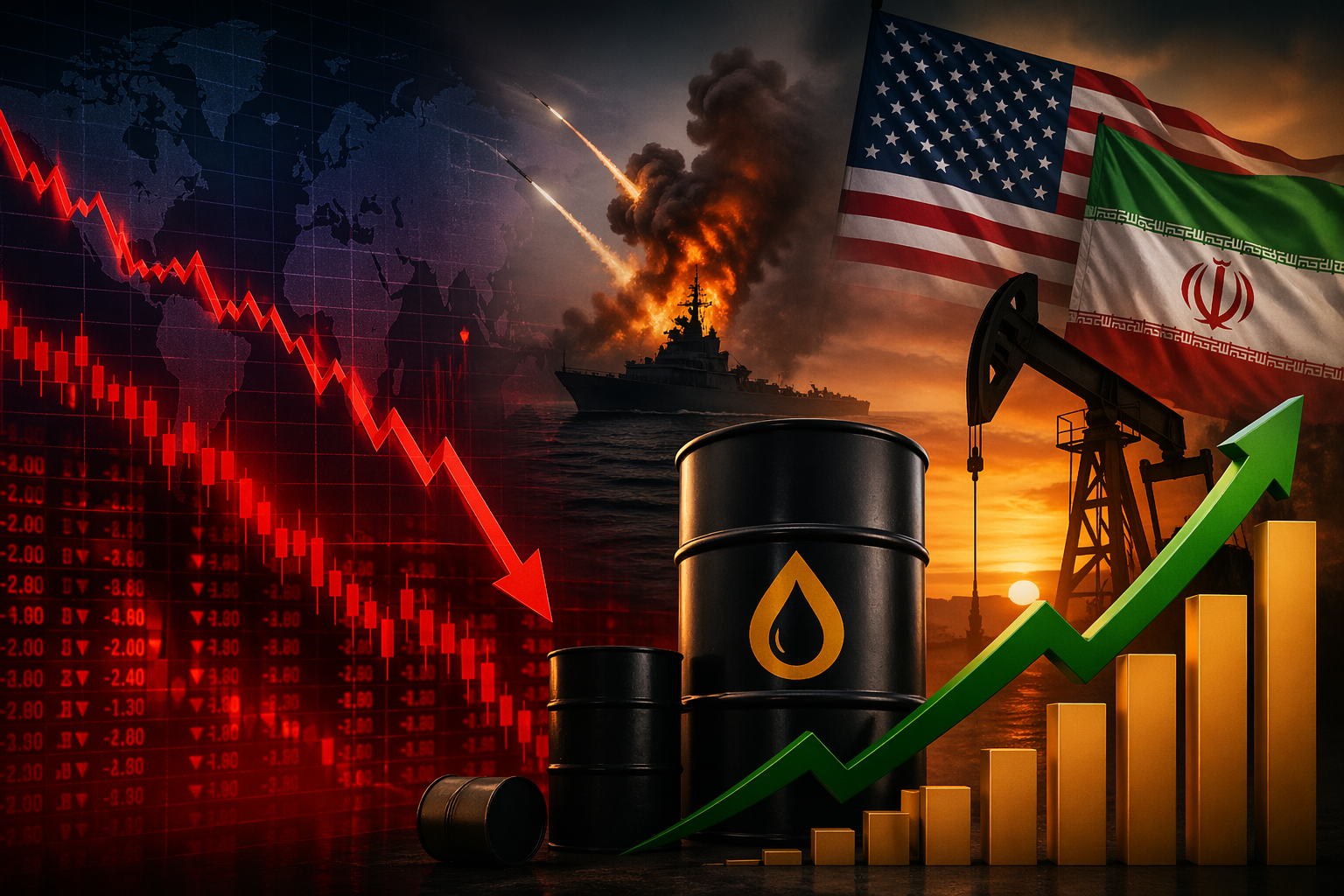 Jeopolitik risk artıyor: Borsalar düşüşte, petrol yükselişte
