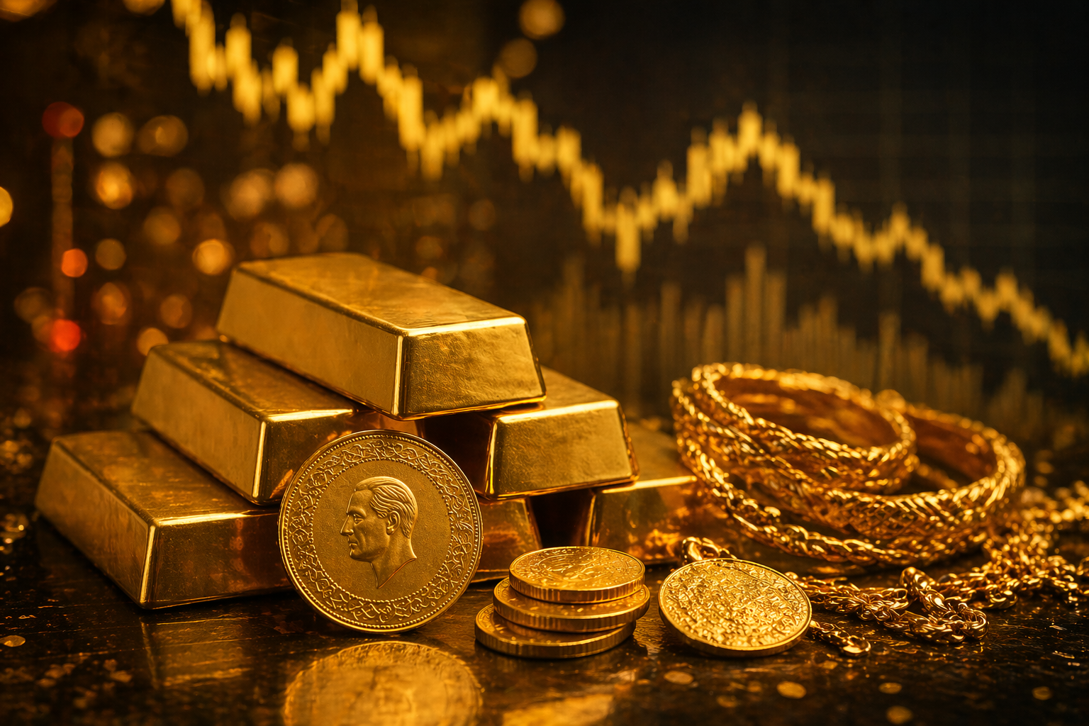 Gram altın düşüşte: Çeyrek ve cumhuriyet altını ne kadar oldu?