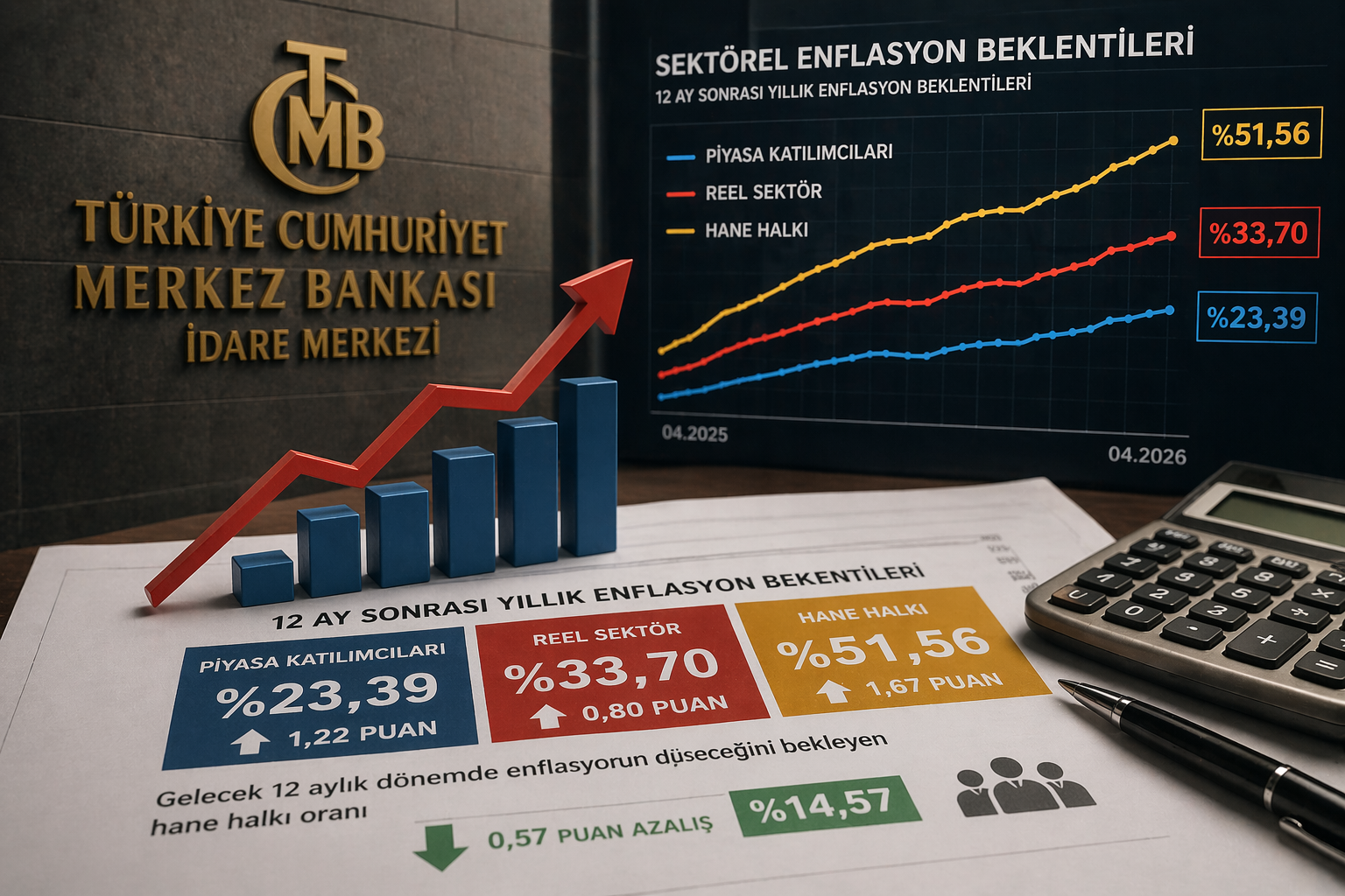 Enflasyon beklentileri arttı: Hane halkı yüzde 51’i aştı