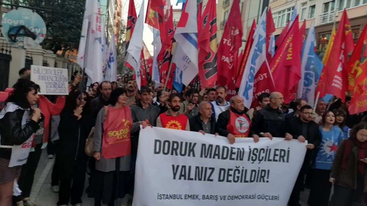 Madenci direnişine İstanbul’dan destek