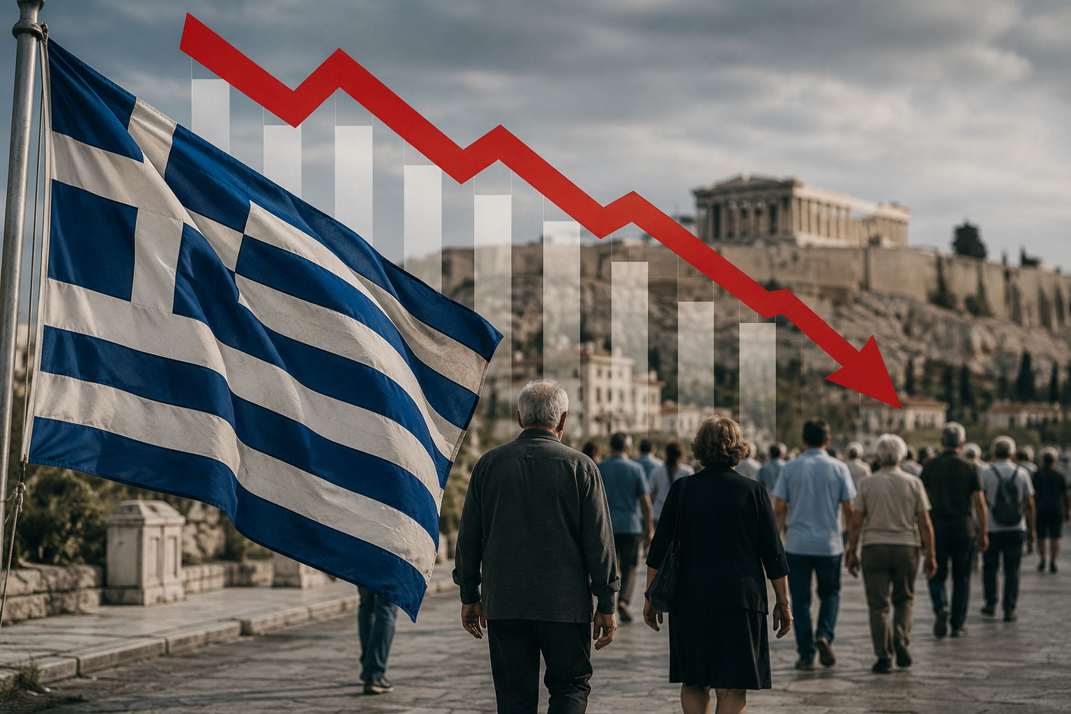 Yunanistan'da nüfus 1,7 milyon azalabilir