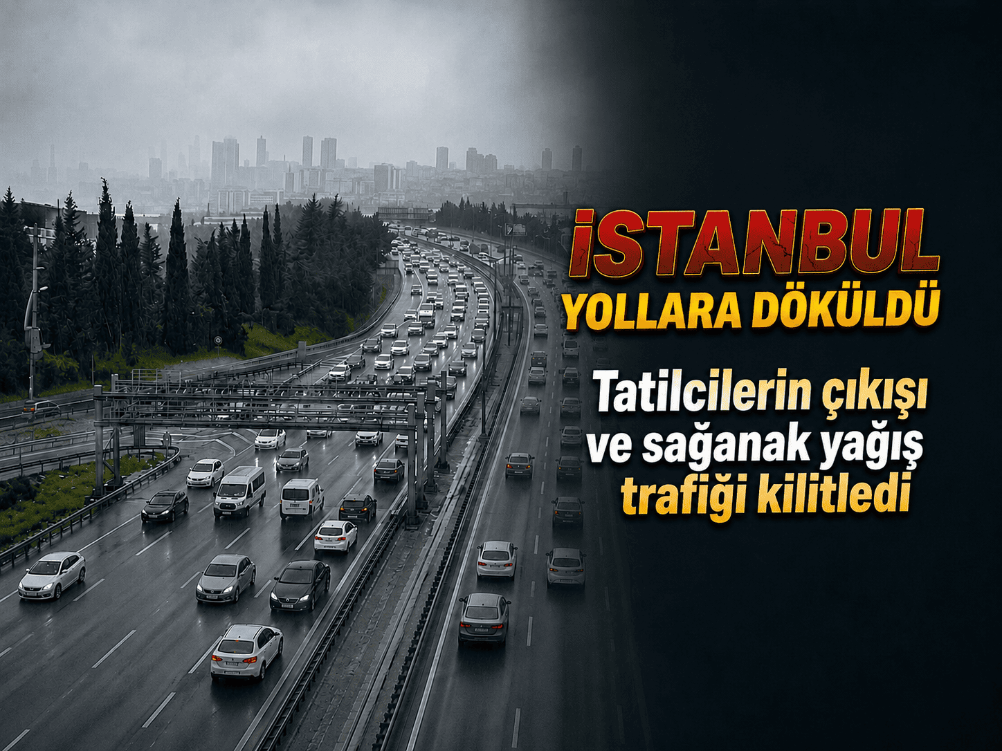 İstanbul yollara döküldü! Trafikte bayram yoğunluğu başladı