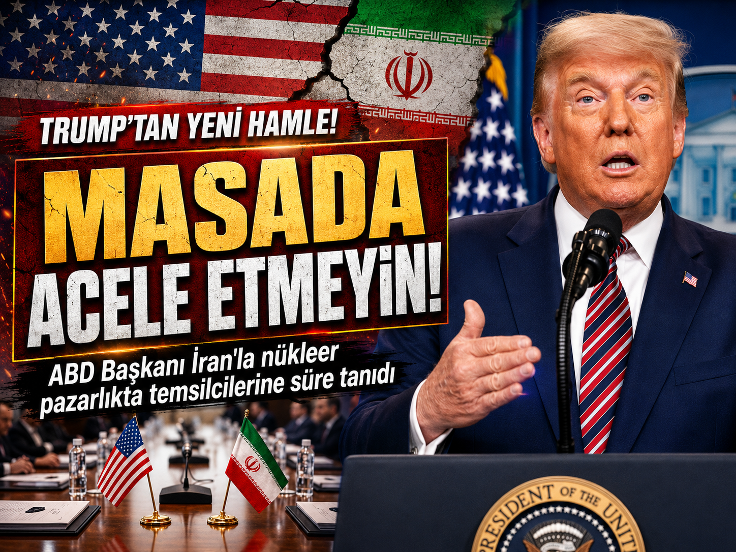 İran pazarlığında Trump freni: Acele edilmemeli