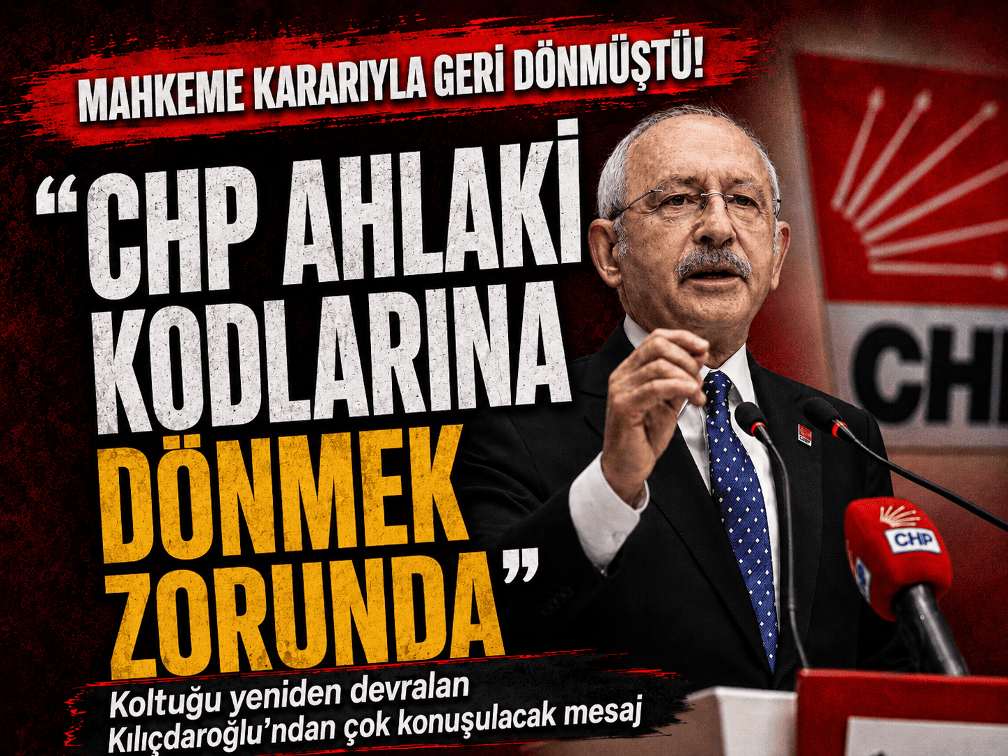 Geri dönen Kılıçdaroğlu’ndan CHP'ye zehir zemberek sözler!