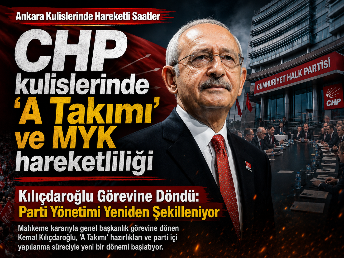 CHP kulislerinde "A Takımı" ve MYK hareketliliği