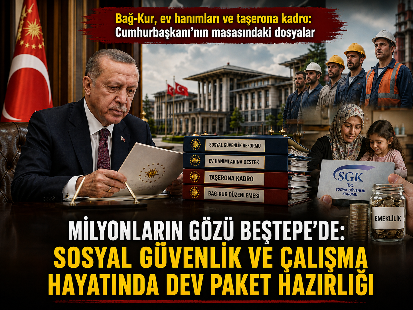 Bağ-Kur, ev hanımları ve taşerona kadro: Cumhurbaşkanı'nın masasındaki dosyalar