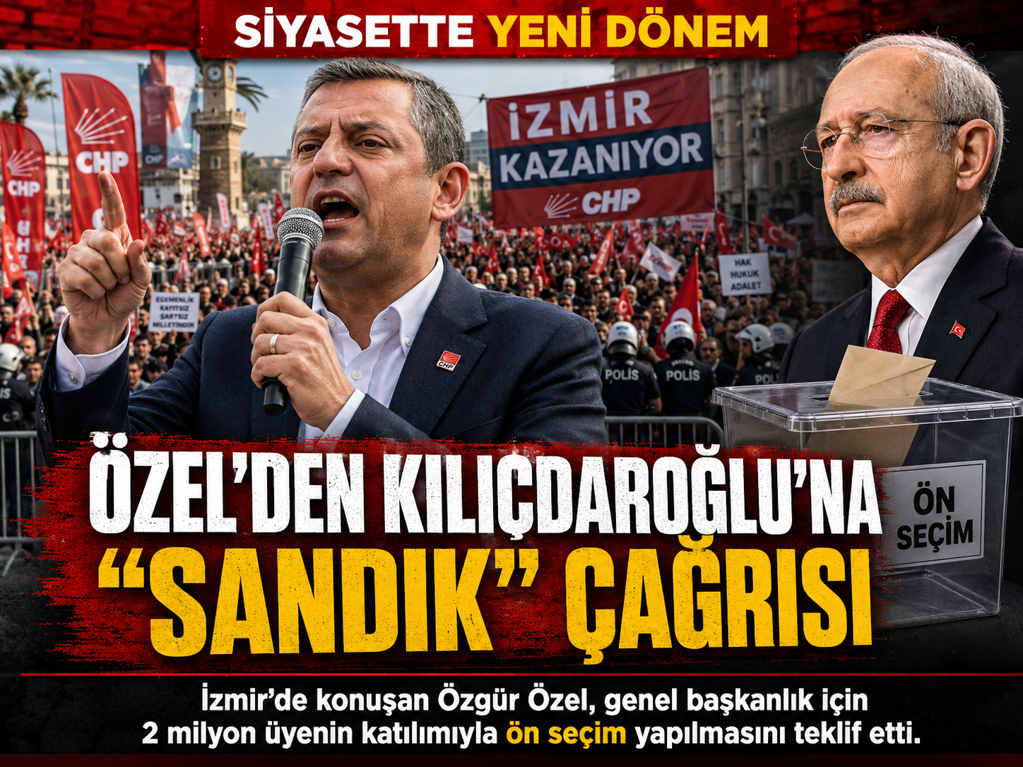 Özgür Özel’den Kemal Kılıçdaroğlu’na sandık çağrısı