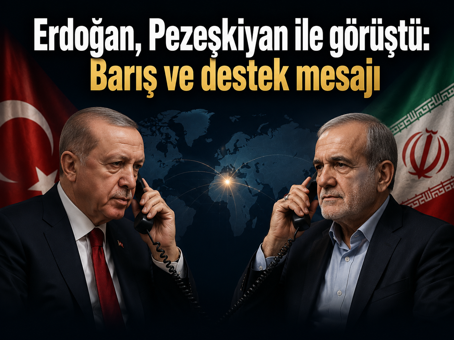 Cumhurbaşkanı Erdoğan, Pezeşkiyan ile görüştü