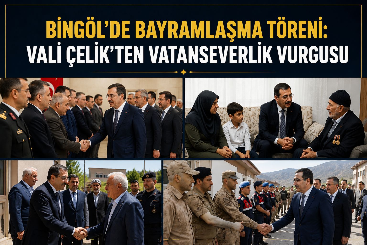 Bingöl'de bayramlaşma töreni: Vali Çelik'ten vatanseverlik vurgusu