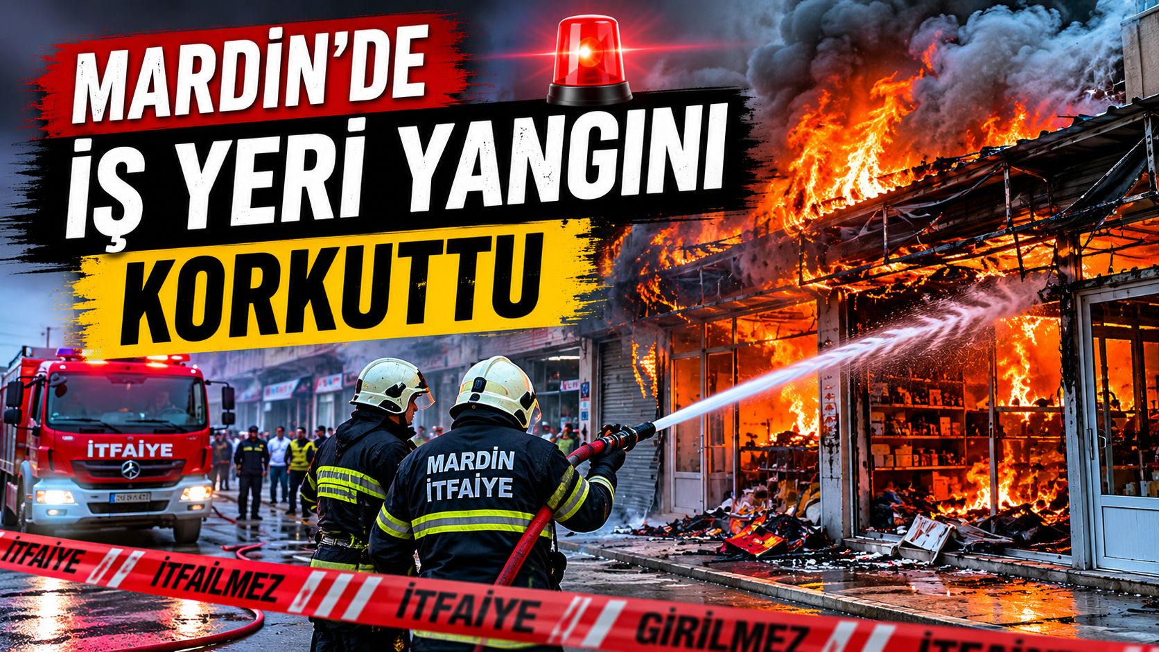 Mardin'de iş yeri yangını korkuttu