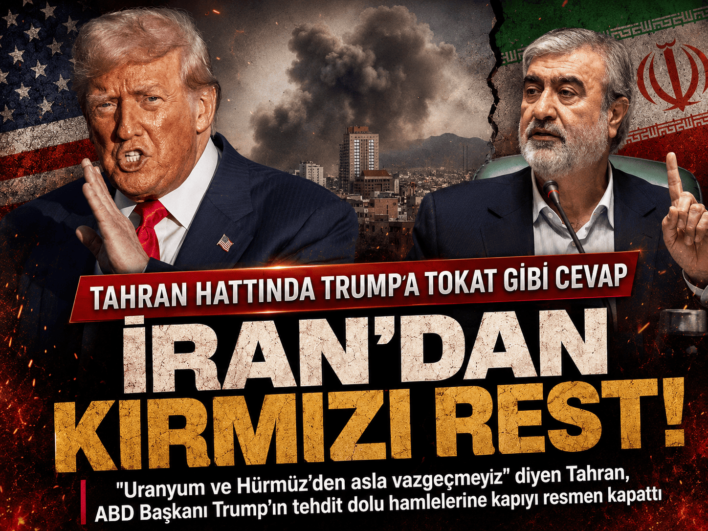 İran'dan Trump'a kırmızı rest: Geri adım yok!