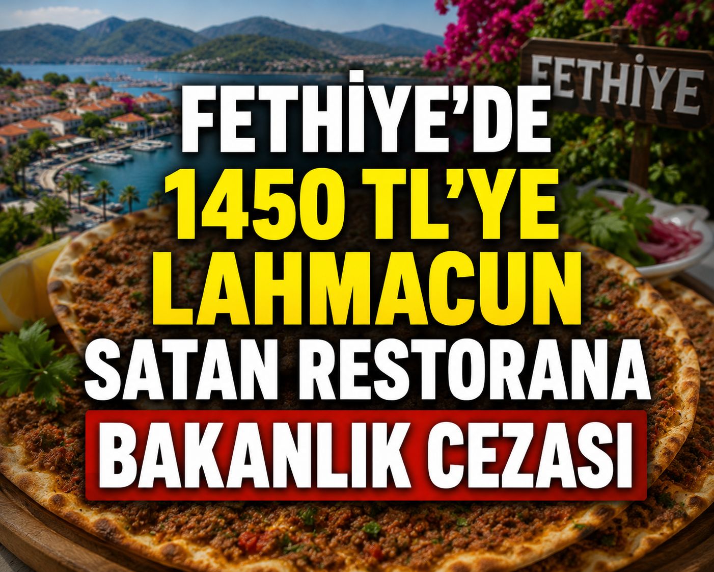 Fethiye'de 1450 TL'ye lahmacun satan restorana bakanlık cezası