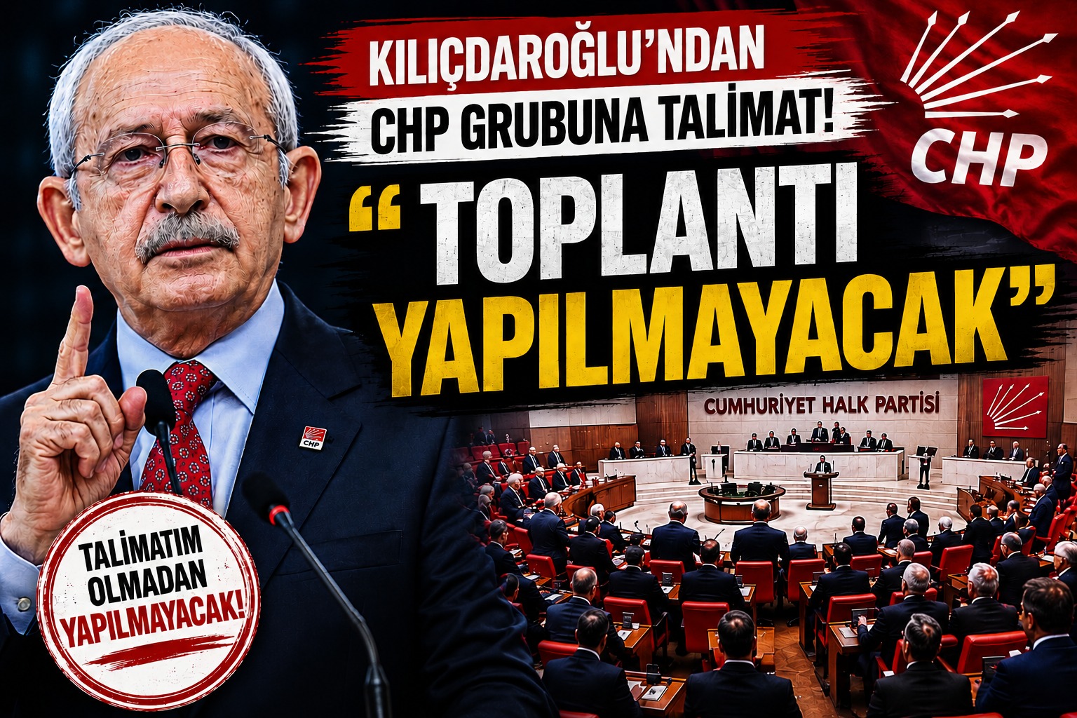 Kılıçdaroğlu’ndan CHP grubuna talimat: Toplantı yapılmayacak