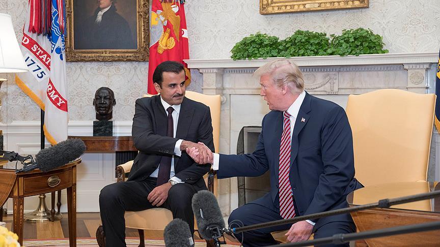 Katar Emiri Temim ile Trump Orta Doğu’daki gelişmeleri görüştü