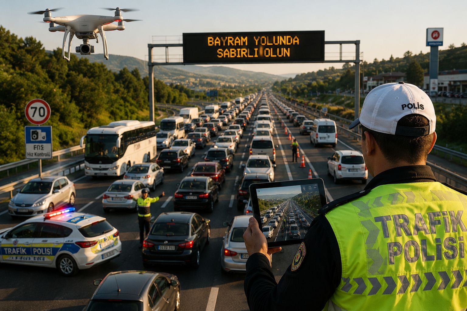 Bayram trafiğine sıkı takip