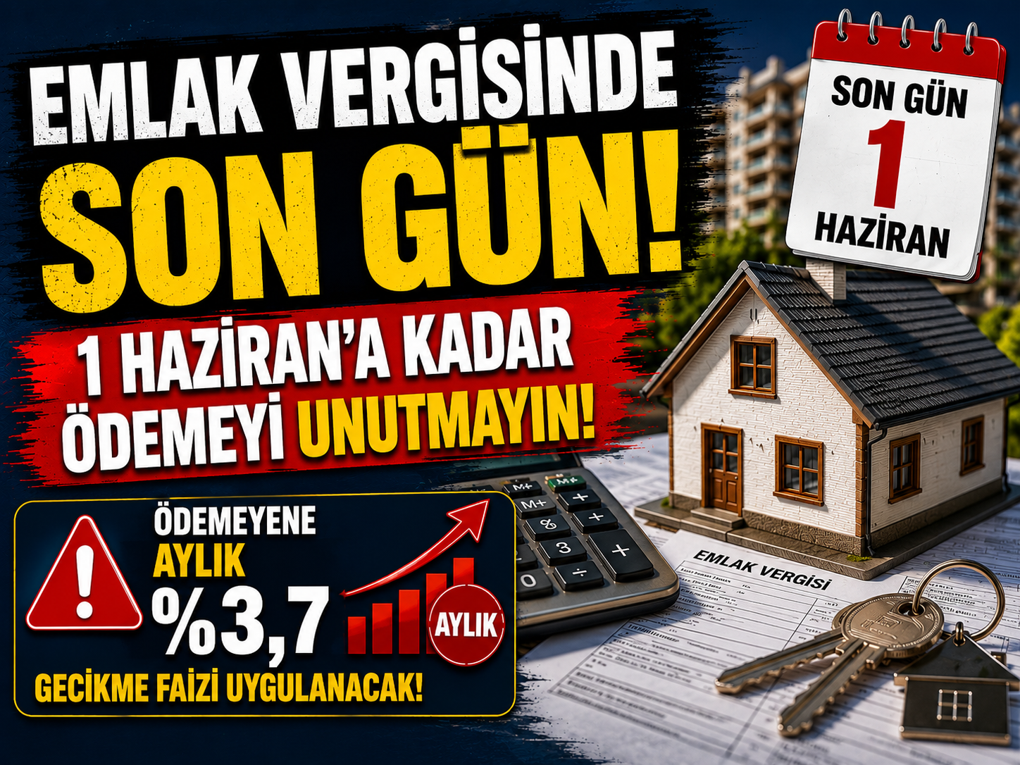 Emlak vergisinde süre doluyor: Ödemeyene faiz uygulanacak
