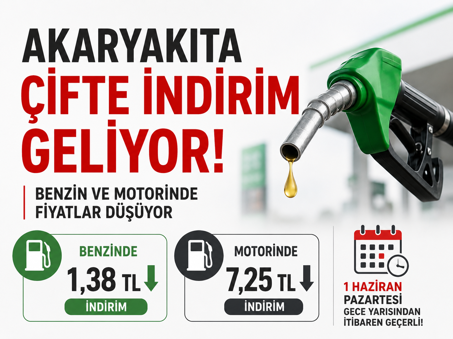 Araç sahiplerine iyi haber: Akaryakıtta indirim kapıda