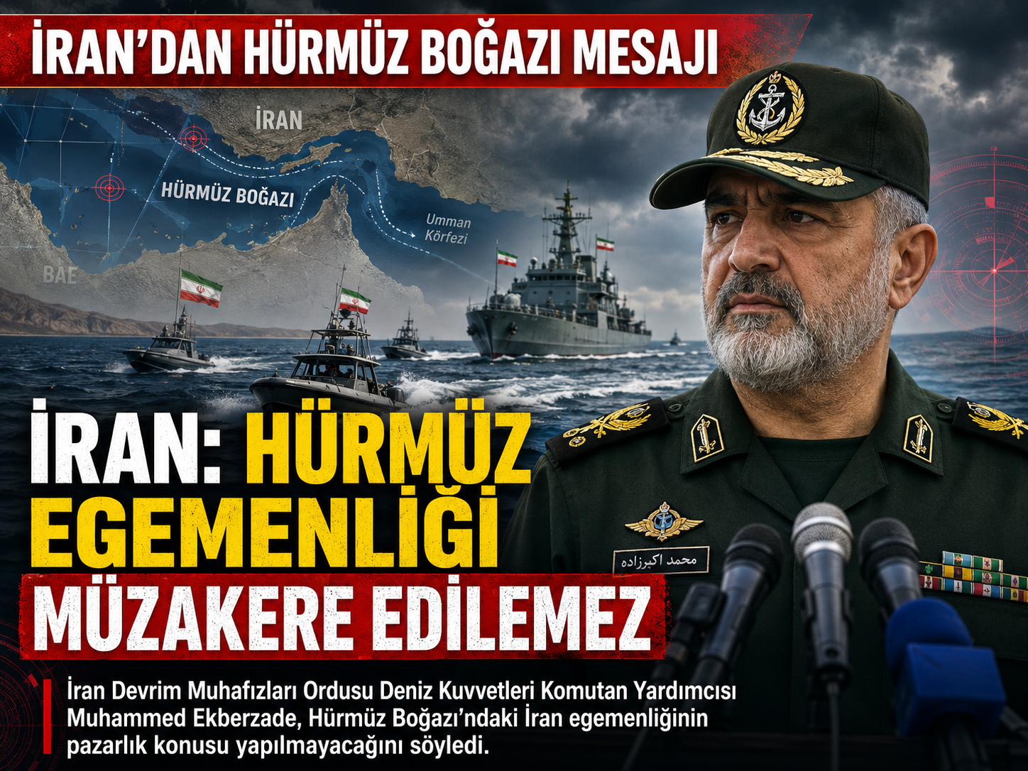 Ekberzade: Hürmüz egemenliği müzakere edilemez