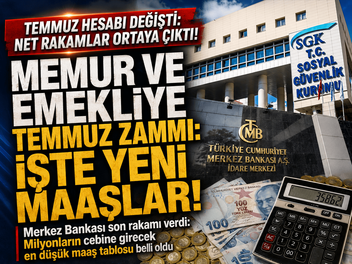 Milyonların gözü bu tabloda: İşte yeni zamlı maaşlar!