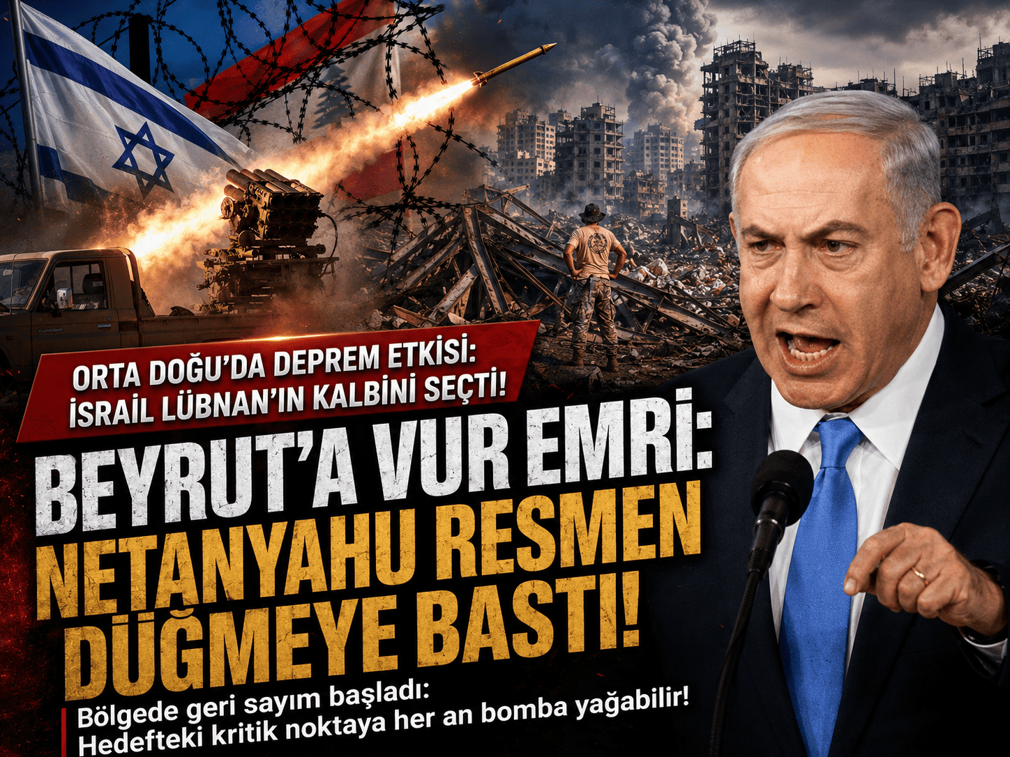 Netanyahu'dan Beyrut için vur emri: Dahiye için düğmeye basıldı!