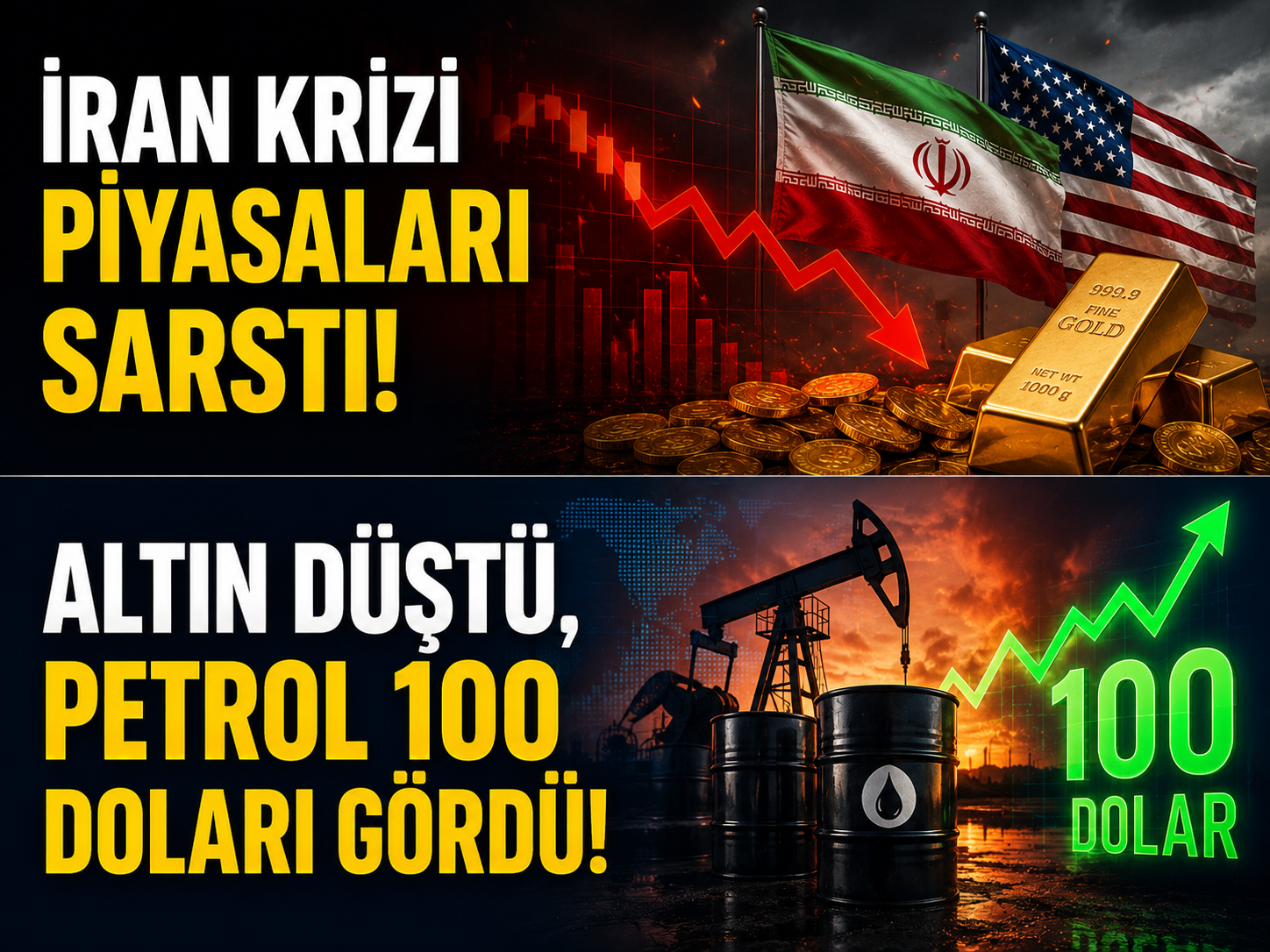 İran'ın resti piyasaları salladı! Altın düştü, petrol çıktı