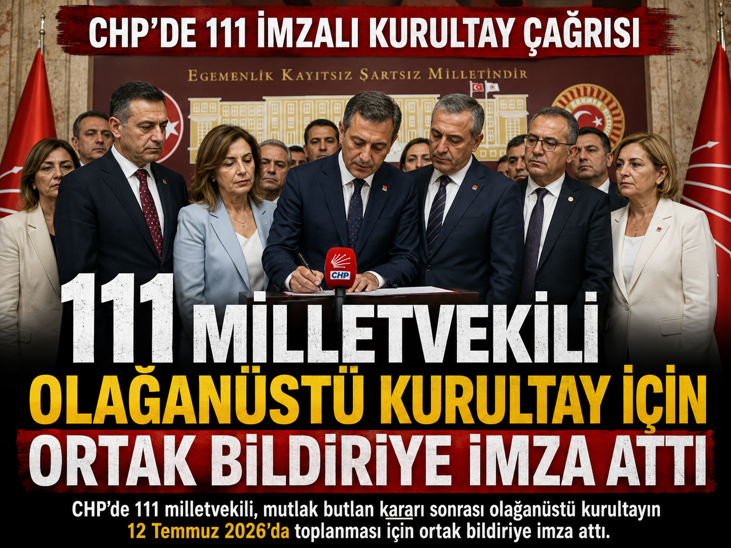 CHP’de 111 milletvekilinden olağanüstü kurultay çağrısı