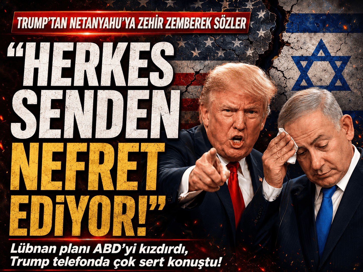 Trump'tan Netanyahu'ya şok rest: Ben olmasam hapisteydin!