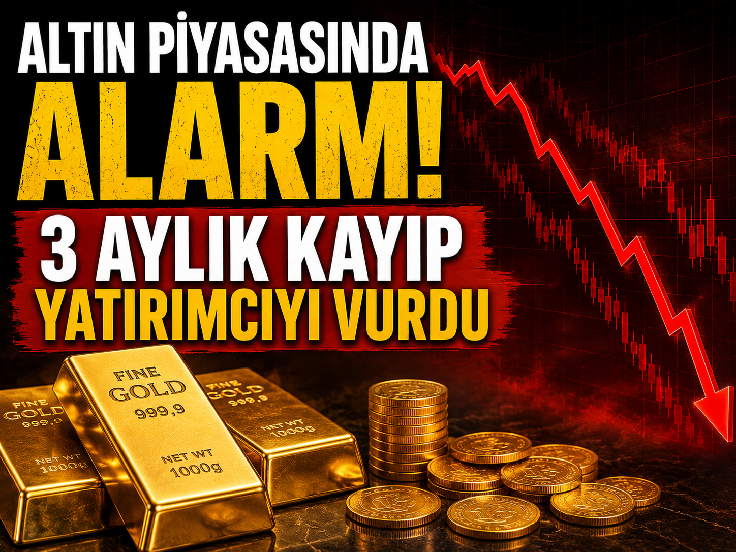 Altın piyasasında alarm! 3 aylık kayıp yatırımcıyı vurdu