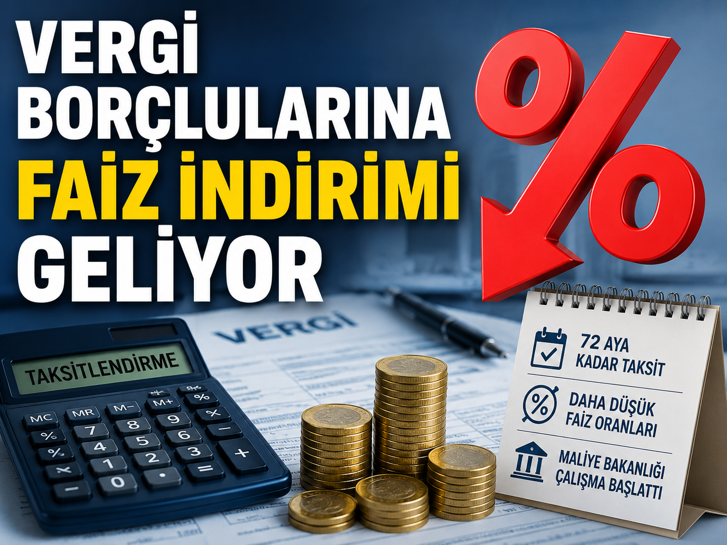 Vergi borçlularına faiz indirimi geliyor