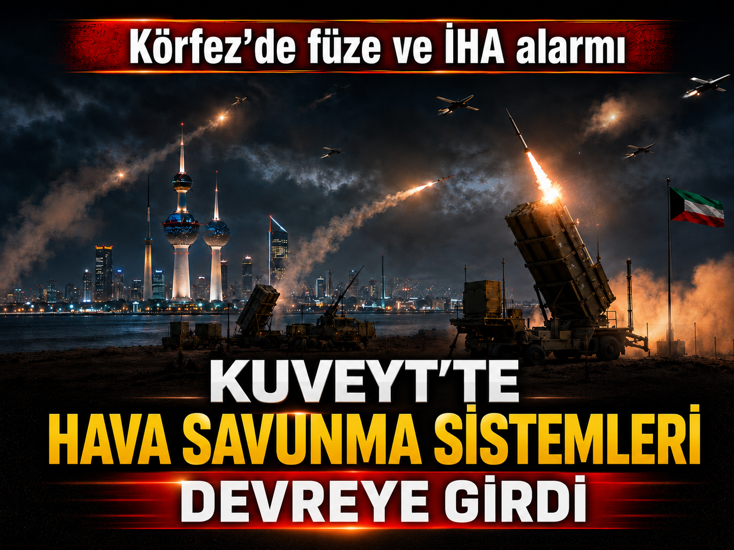 Kuveyt ordusu hava savunmasını devreye aldı