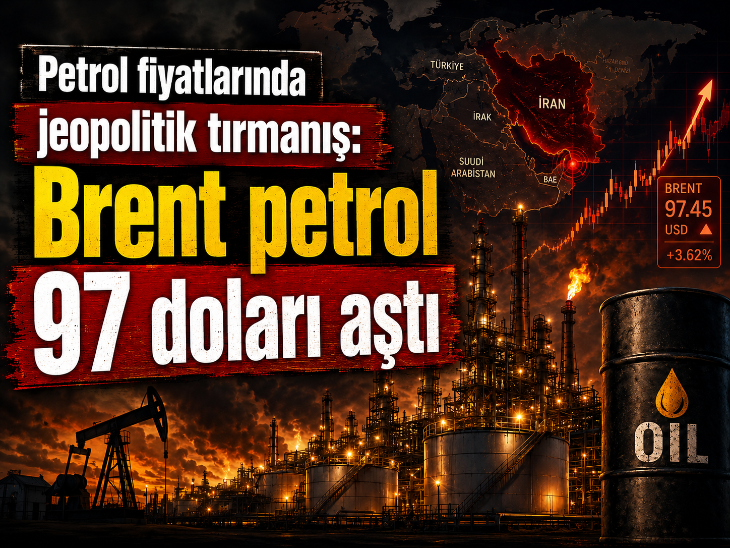 Brent petrol 97 doları aştı, piyasalarda alarm zilleri çaldı