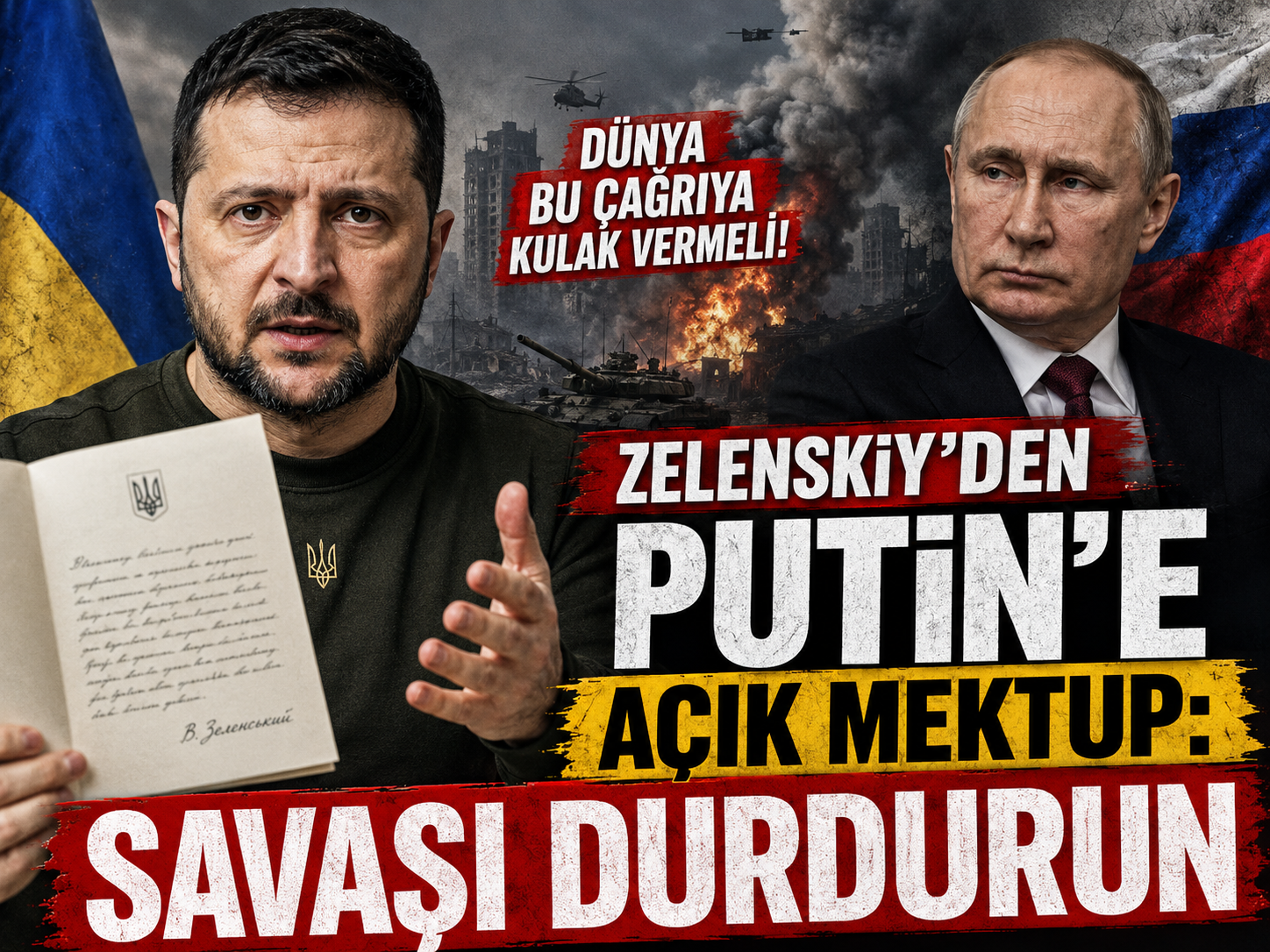 Zelenskiy’den Putin’e açık mektup: Savaşı durdurun