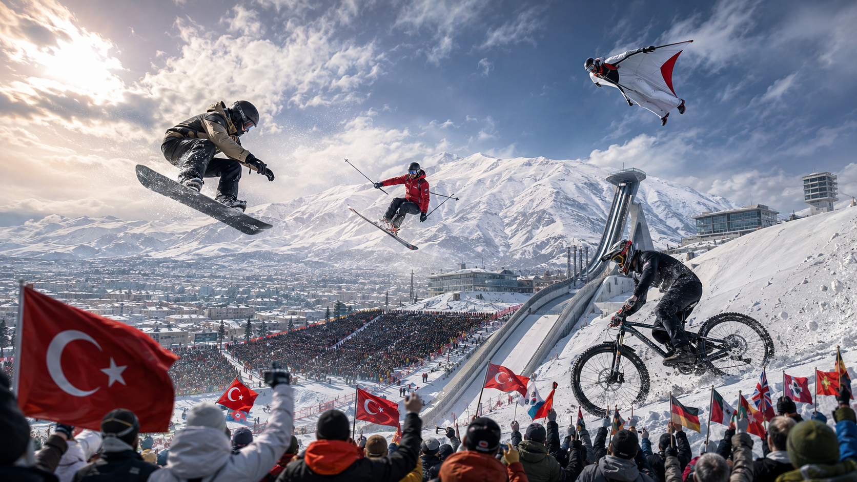 Erzurum'da "Terörsüz Türkiye" vizyonuyla uluslararası ekstrem sporlar organizsayonu
