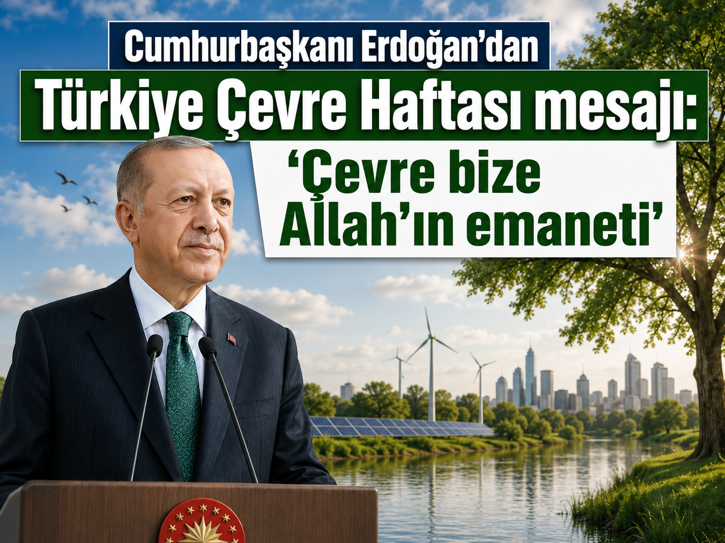 Cumhurbaşkanı Erdoğan'dan Türkiye Çevre Haftası mesajı: "Çevre bize Allah'ın emaneti"