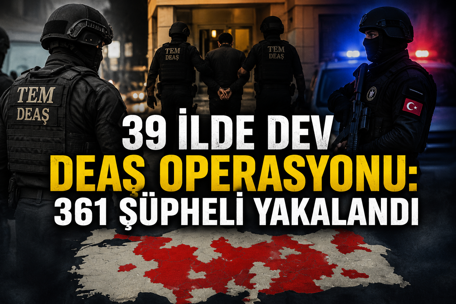 39 ilde dev DEAŞ operasyonu: 361 şüpheli yakalandı