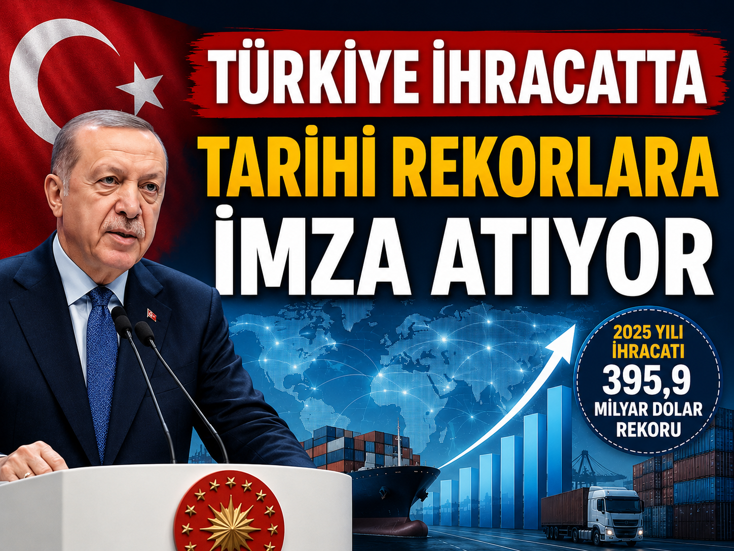 Cumhurbaşkanı Erdoğan'dan ihracat açıklaması: 395,9 milyar dolarlık rekor