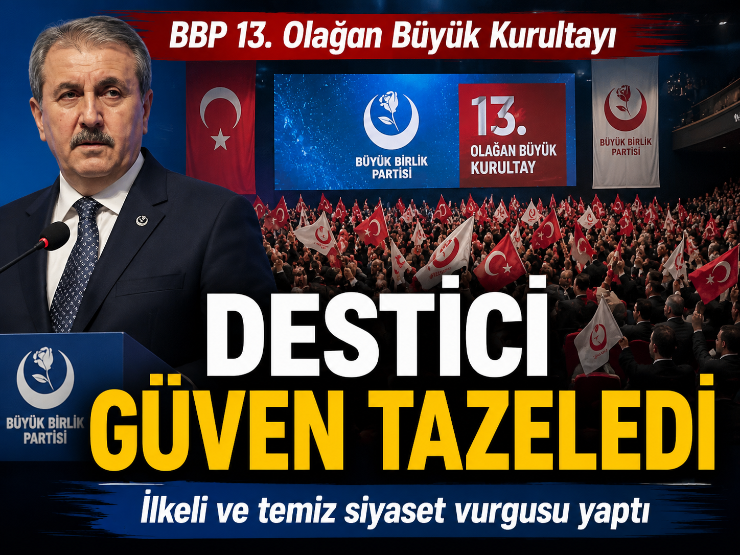 Geçerli oyların tamamını aldı: Destici güven tazeledi