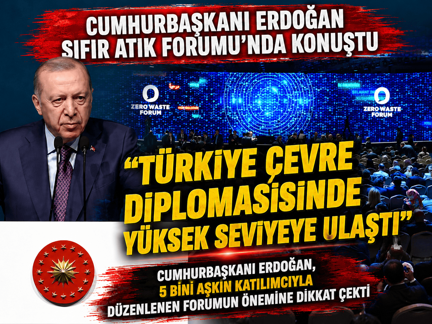 Erdoğan: Forum Türkiye’nin çevre vizyonunu gösterdi