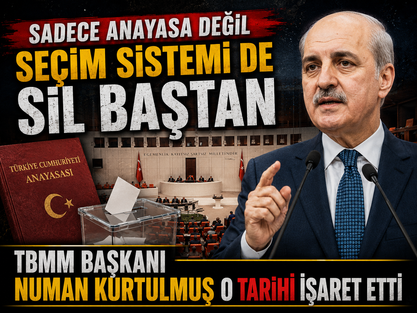 Yeni anayasa geliyor: TBMM Başkanı Kurtulmuş o tarihi işaret etti