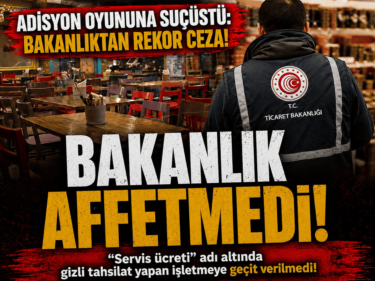 Adisyon oyunu pahalıya patladı! Restorana yarım milyon ceza