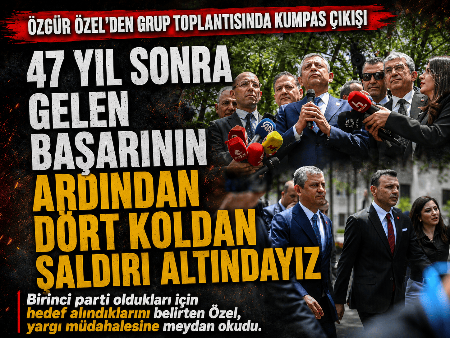 Özgür Özel kürsüyü bırakmadı: Teslim olmak yok, direneceğiz!