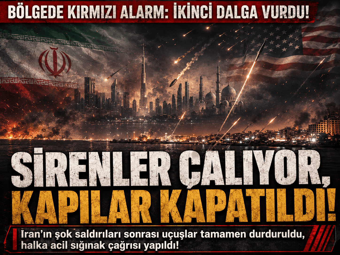 Körfez'de kıyamet provası: Sahalar kapandı, füze yağıyor!
