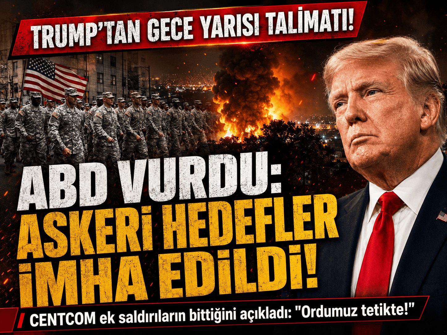 Emir Trump'tan geldi: ABD Ordusu acil koduyla tetikte!