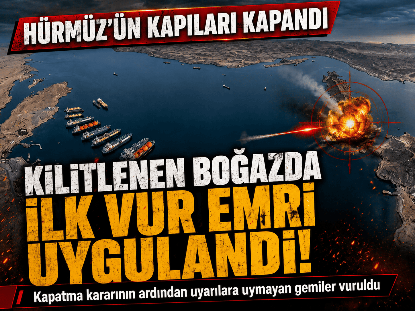 Hürmüz’de kıyamet koptu! İran iki gemiyi birden vurdu