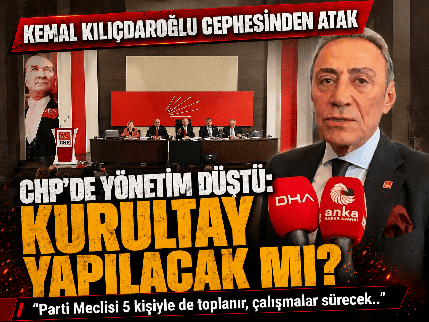 28 istifa sonrası CHP karıştı: 5 kişiyle de toplanırız