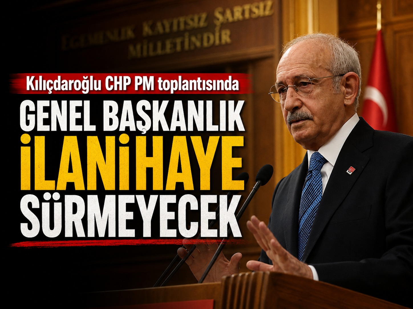 Kılıçdaroğlu CHP PM toplantısında: Genel Başkanlık ilanihaye sürmeyecek