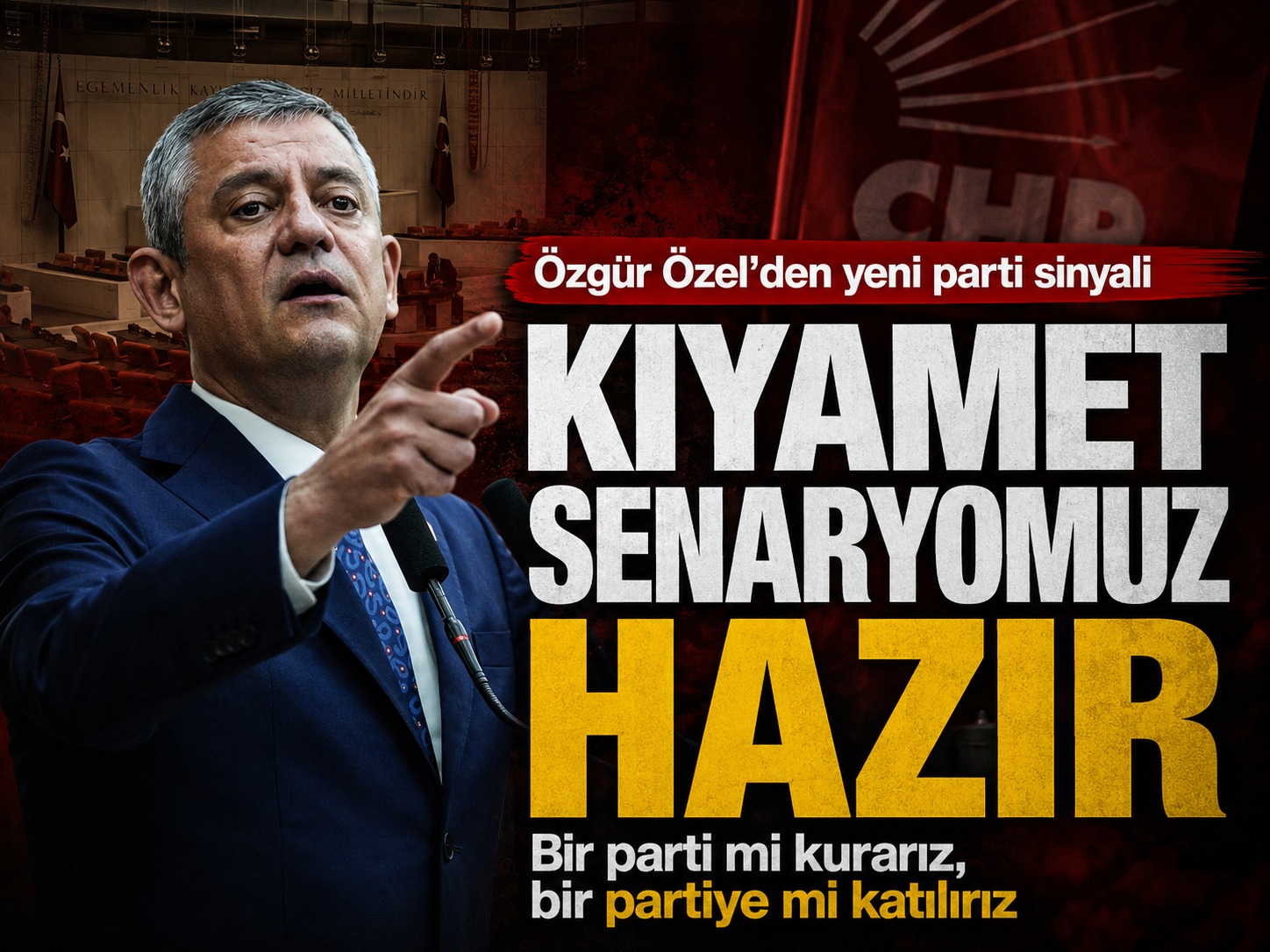 Özgür Özel’den yeni parti sinyali: Kıyamet senaryomuz hazır